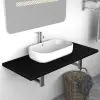 vidaXL Bathroom Furniture Black 90x40x16.3 cm