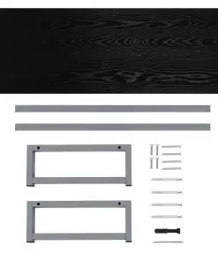 vidaXL Bathroom Furniture Black 120x40x16.3 cm