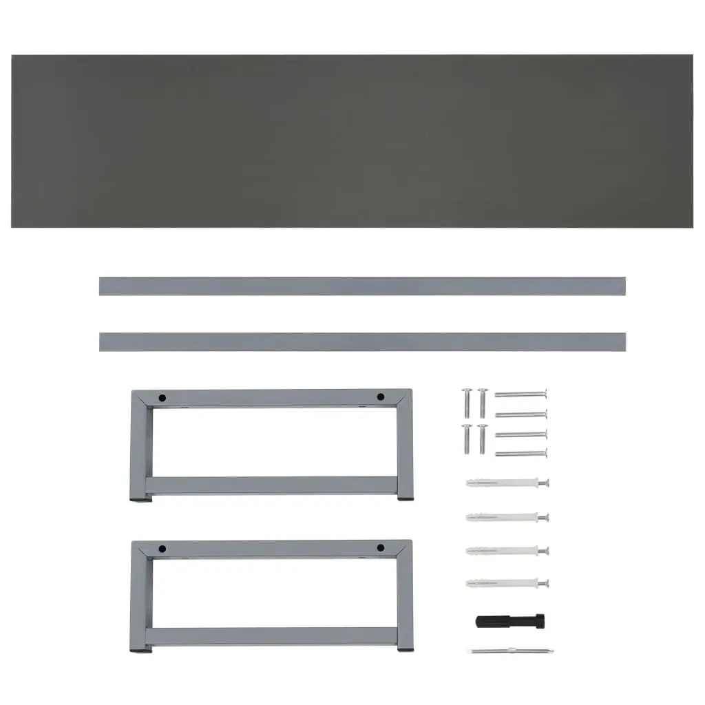 vidaXL Bathroom Furniture Grey 160x40x16.3 cm