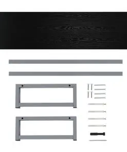 vidaXL Bathroom Furniture Black 160x40x16.3 cm