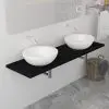 vidaXL Bathroom Furniture Black 160x40x16.3 cm vidaXL Bathroom Furniture Black 160x40x16.3 cm