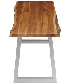 vidaXL 3 Piece Dining Set Solid Acacia Wood Brown