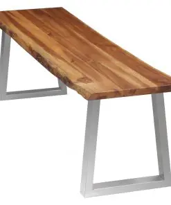 vidaXL 3 Piece Dining Set Solid Acacia Wood Brown