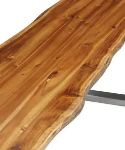 vidaXL 3 Piece Dining Set Solid Acacia Wood Brown