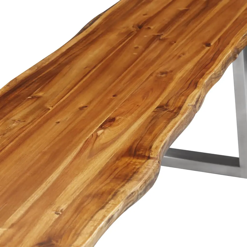 vidaXL 3 Piece Dining Set Solid Acacia Wood Brown