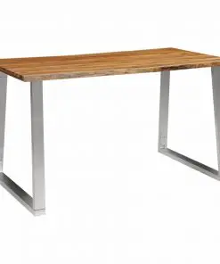 vidaXL 3 Piece Dining Set Solid Acacia Wood Brown