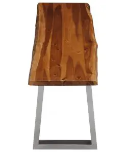 vidaXL 3 Piece Dining Set Solid Acacia Wood Brown