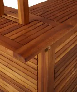 vidaXL Outdoor Bar Table with Rooftop 122x106x217 cm Solid Acacia Wood
