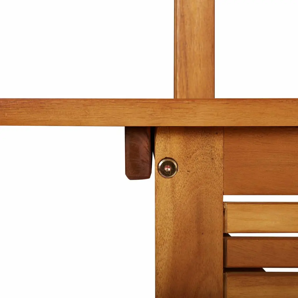 vidaXL Outdoor Bar Table with Rooftop 122x106x217 cm Solid Acacia Wood