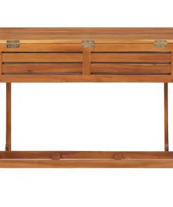 vidaXL Balcony Planter Table with 2 Bistro Chairs Solid Acacia Wood