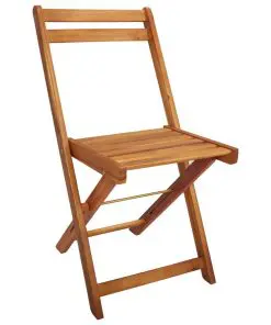 vidaXL Balcony Planter Table with 2 Bistro Chairs Solid Acacia Wood