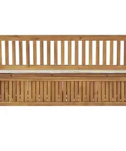 vidaXL Storage Bench with Cushion 148 cm Solid Acacia Wood