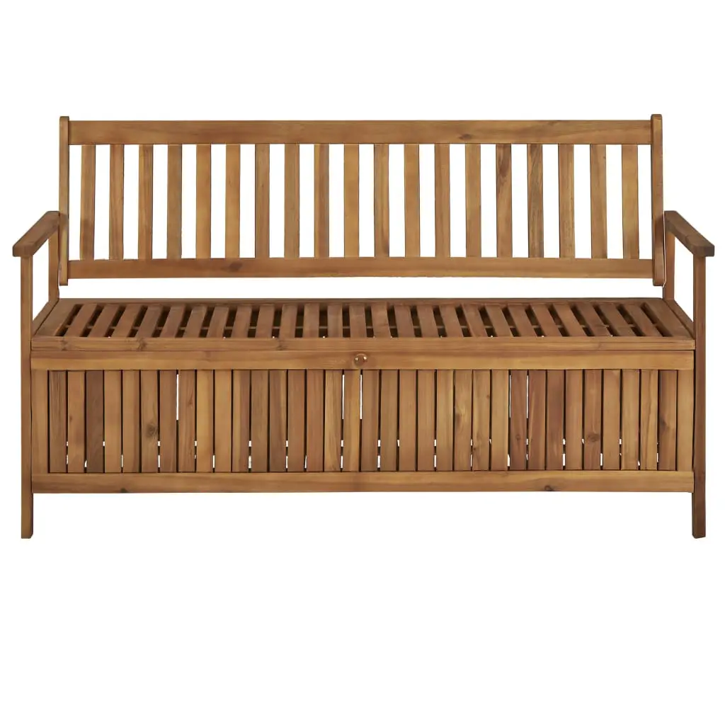 vidaXL Storage Bench with Cushion 148 cm Solid Acacia Wood