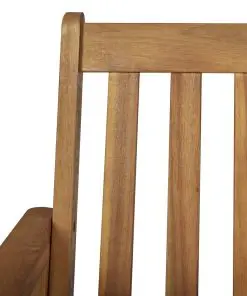 vidaXL Storage Bench with Cushion 148 cm Solid Acacia Wood