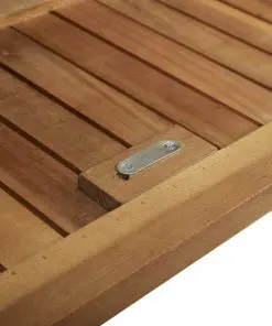 vidaXL Storage Bench with Cushion 148 cm Solid Acacia Wood