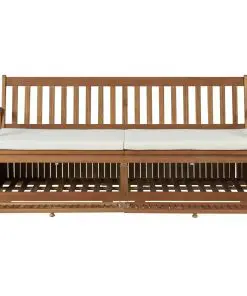 vidaXL Storage Bench with Cushion 170 cm Solid Acacia Wood