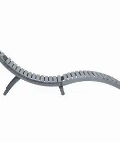 vidaXL Sun Lounger Grey Wash Solid Acacia Wood
