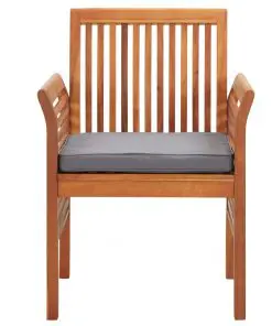 vidaXL Garden Dining Chair with Cushion Solid Acacia Wood