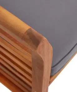 vidaXL Garden Dining Chair with Cushion Solid Acacia Wood