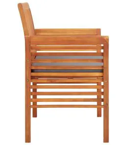 vidaXL 2-Seater Garden Bench with Cushion 120 cm Solid Acacia Wood