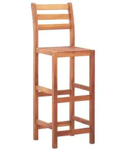 vidaXL Bar Chairs 2 pcs Solid Acacia Wood