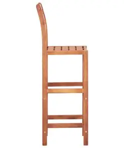 vidaXL Bar Chairs 2 pcs Solid Acacia Wood