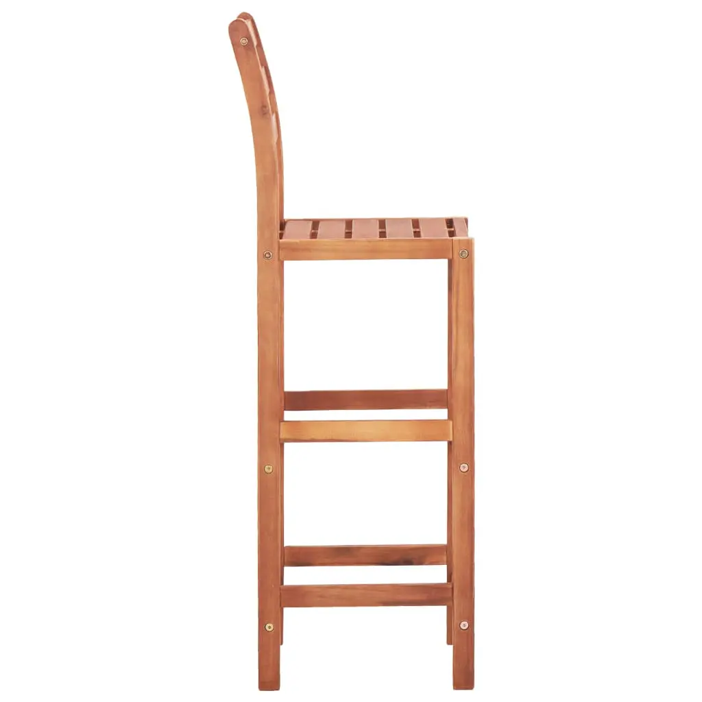 vidaXL Bar Chairs 2 pcs Solid Acacia Wood