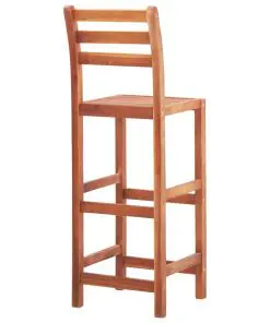 vidaXL Bar Chairs 2 pcs Solid Acacia Wood