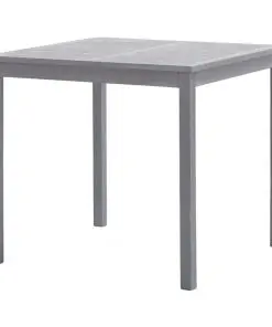 vidaXL Garden Table Grey 80x80x74 cm Solid Acacia Wood