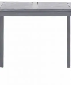 vidaXL Garden Table Grey 80x80x74 cm Solid Acacia Wood