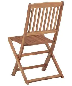 vidaXL Folding Outdoor Chairs 4 pcs Solid Acacia Wood