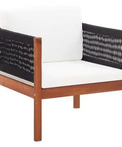 vidaXL 4 Piece Garden Lounge Set Solid Acacia Wood