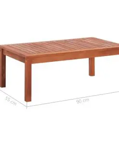 vidaXL 4 Piece Garden Lounge Set Solid Acacia Wood