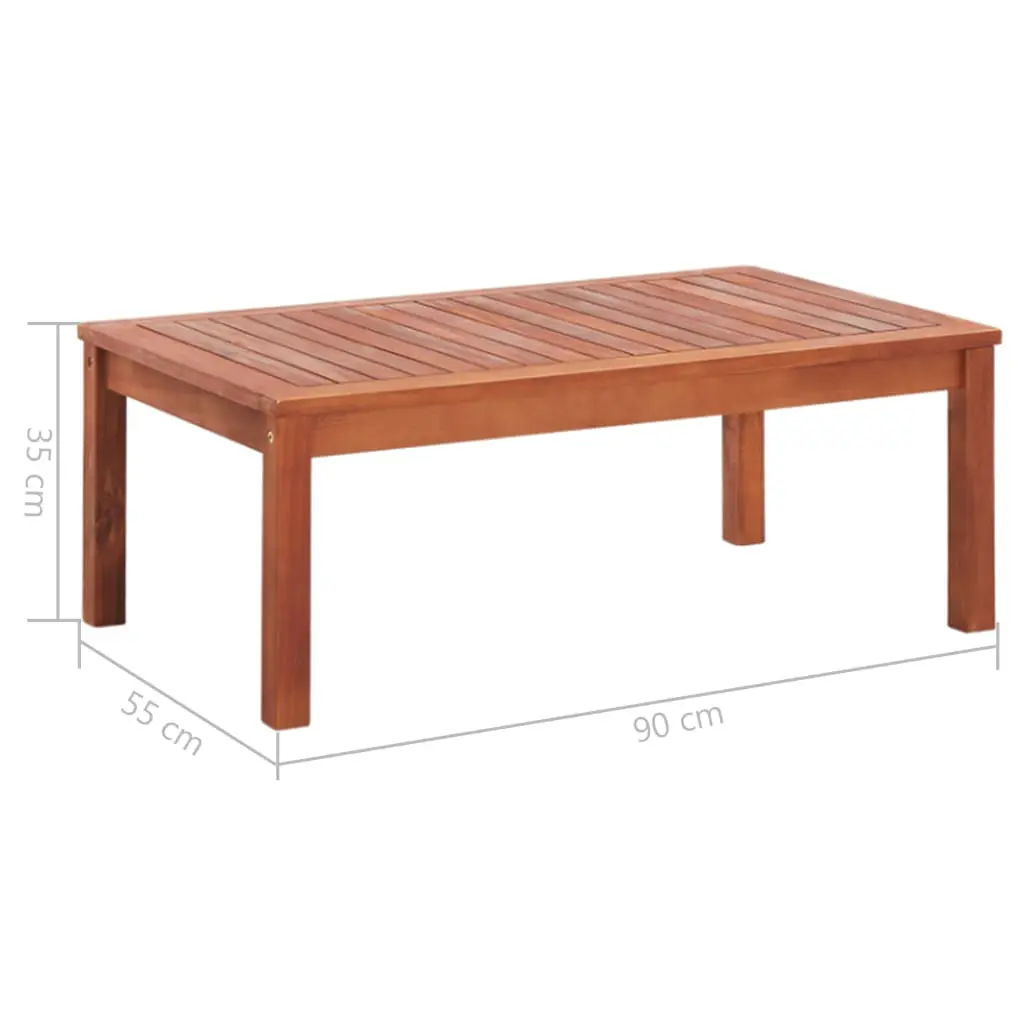 vidaXL 4 Piece Garden Lounge Set Solid Acacia Wood