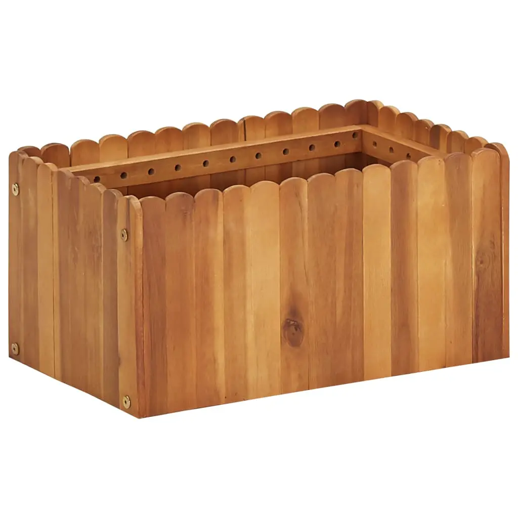 vidaXL Garden Planter 50x30x25 cm Solid Acacia Wood