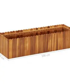 vidaXL Garden Planter 100x30x25 cm Solid Acacia Wood