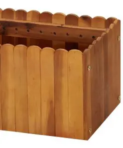 vidaXL Garden Planter 200x30x25 cm Solid Acacia Wood