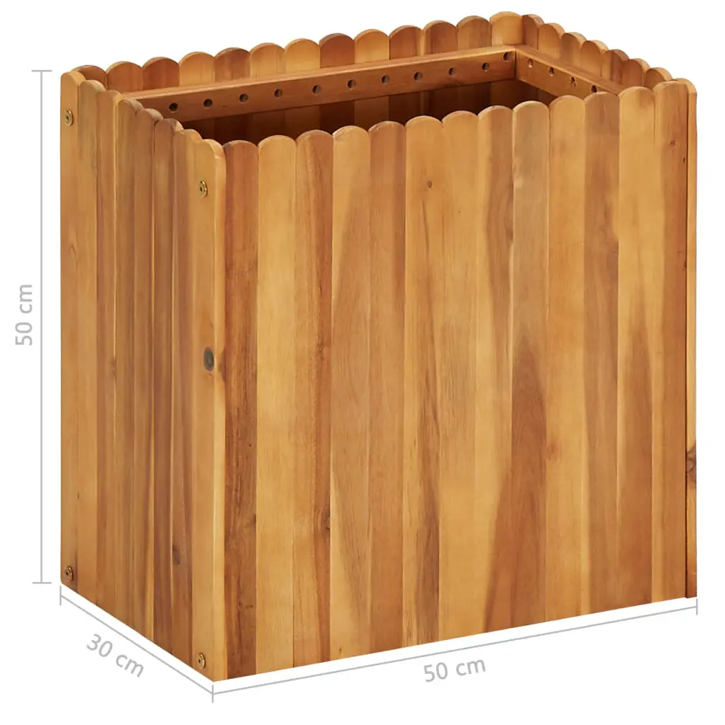 vidaXL Garden Planter 50x30x50 cm Solid Acacia Wood