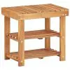 vidaXL Shoe Rack 50x32x45 cm Solid Acacia Wood