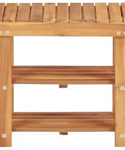 vidaXL Shoe Rack 50x32x45 cm Solid Acacia Wood