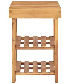 vidaXL Shoe Rack 50x32x45 cm Solid Acacia Wood