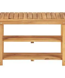 vidaXL Shoe Rack 70x32x46 cm Solid Acacia Wood