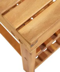 vidaXL Shoe Rack 70x32x46 cm Solid Acacia Wood