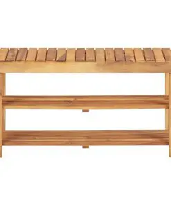 vidaXL Shoe Rack 90x32x46 cm Solid Acacia Wood
