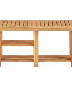 vidaXL Shoe Rack 90x32x46 cm Solid Acacia Wood