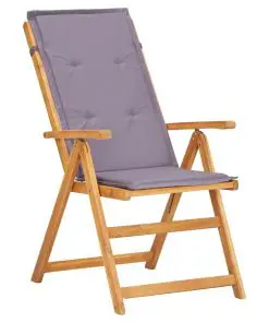 vidaXL Reclining Garden Chairs 2 pcs Brown Solid Acacia Wood