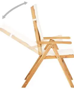 vidaXL Reclining Garden Chairs 2 pcs Brown Solid Acacia Wood