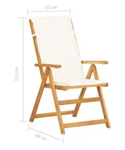 vidaXL Reclining Garden Chairs 2 pcs Brown Solid Acacia Wood