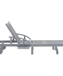 vidaXL Garden Sun Lounger Grey Solid Acacia Wood