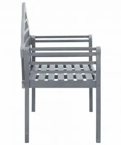 vidaXL Garden Bench Grey Wash 135 cm Solid Acacia Wood